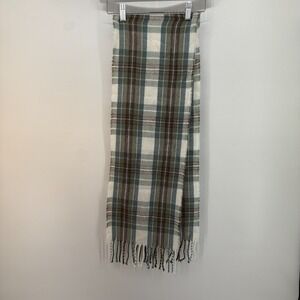 NEW JAMES PRINGLE WEAVERS BLUE PLAID ACRYLIC SCARF WOVEN IN SCOTLAND Muted Dress